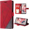 Чехол для Xiaomi Redmi Note 12 4G - E.F.Connection - Красный - Ретро противоударный чехол - Искусственная кожа - Держатель для карт