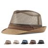 Весна-лето, мужская сетчатая соломенная шляпа, уличная повседневная фетровая шляпа, пляжная шляпа, шляпа от солнца, женская панама, шляпа-федора, кепка с козырьком, мужская джазовая шляпа