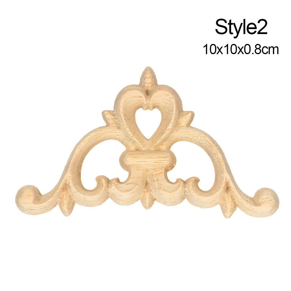 Наклейки Аппликации Аппликация из цельного дерева Угловой цветок Резьба по дереву Мебельная наклейка Деревянная аппликация