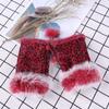 Soft Fingerless Mittens Warm Plush Gloves Winter Rabbit Hair Gloves  Women Girls