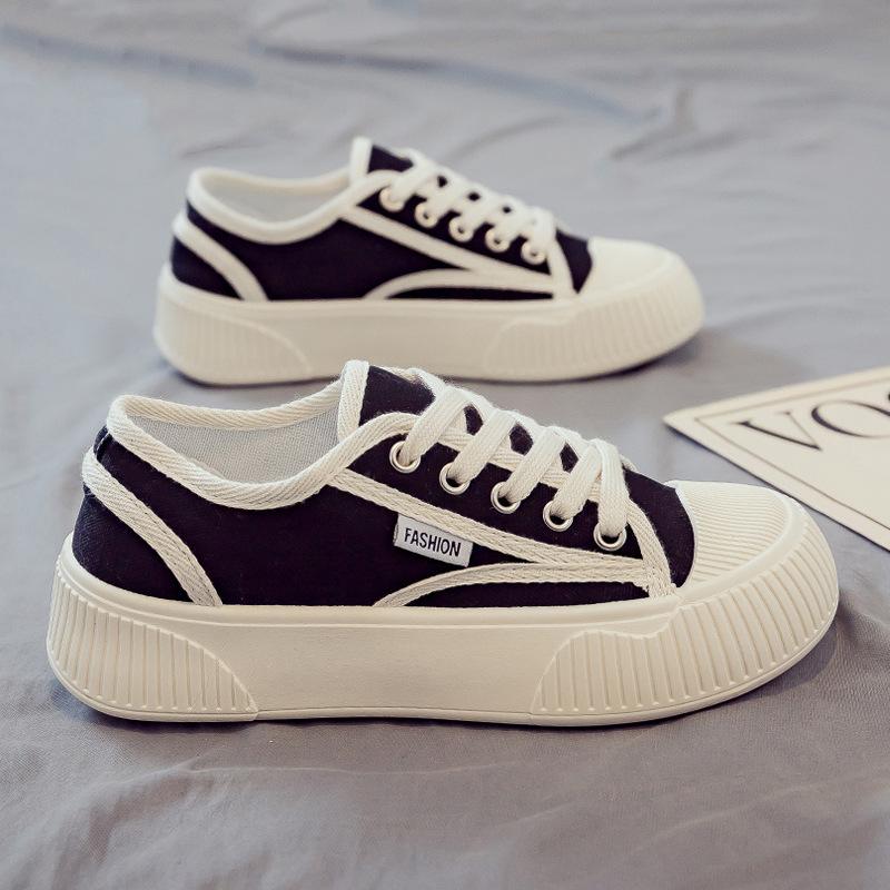 Мода 2025 Весна и Лето Новые парусиновые туфли Женские Летние Дышащие Студенческие Парусиновые Популярные Женские Туфли