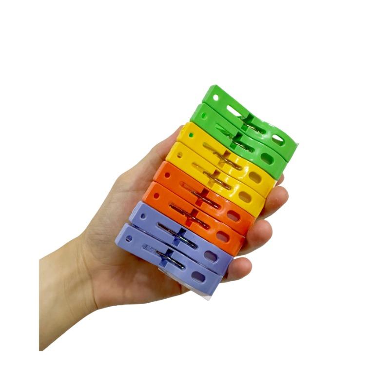 8 шт./набор Большие пластиковые прищепки для одежды, Ветрозащитные зажимы для вешалок, Прищепки для пляжных полотенец, Пружинный зажим, Прищепка