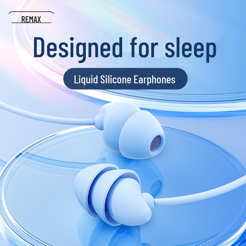 Мягкие силиконовые наушники для сна с шумоподавлением Remax — совместимы с устройствами Apple.