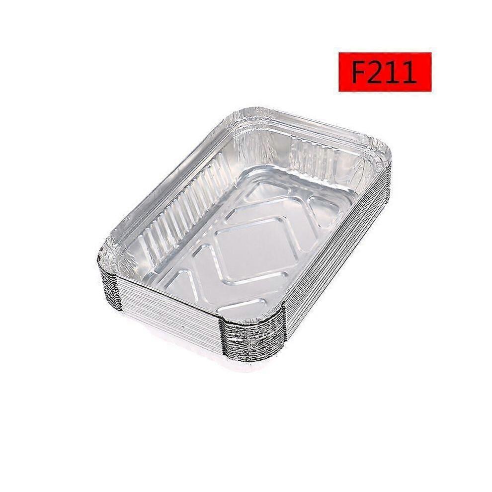 (20 Pc, F211) 20Pcs Tray Aluminum Foil Tray Air Fryer Tin Barbecue Baking Disposable Supplies