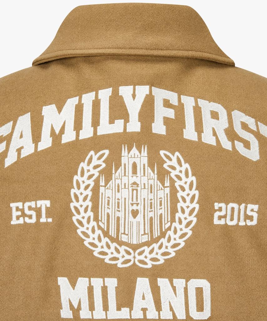 Man On The Boon [Family First] Embroidered Logo Stadium Jacket_Beige 4714360305