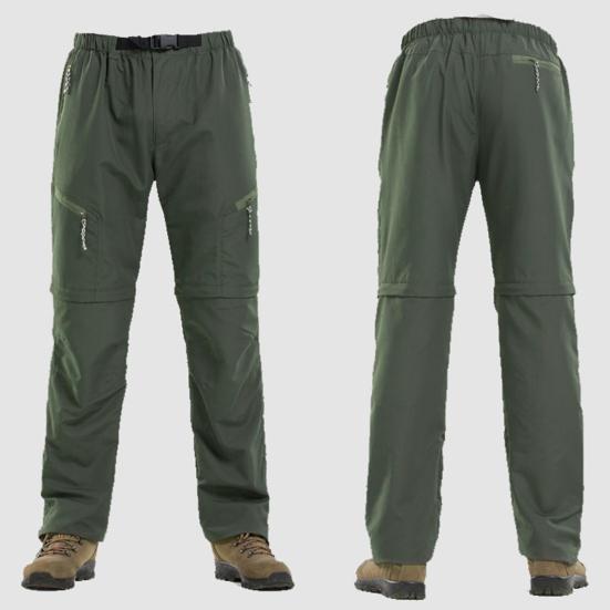 Брюки для отдыха на природе Yousheng Men Outdoor с боковыми карманами, однотонные, с высокой талией, быстросохнущие, съемные, для кемпинга, летние, мужские, дышащие брюки