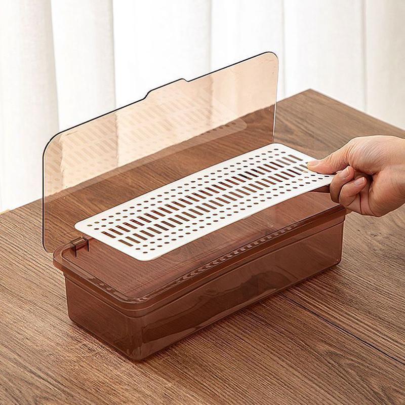 Chopsticks Storage Box Holder With Drainage Partition Household Kitchen Chopsticks Spoon Cutlery Storage Case