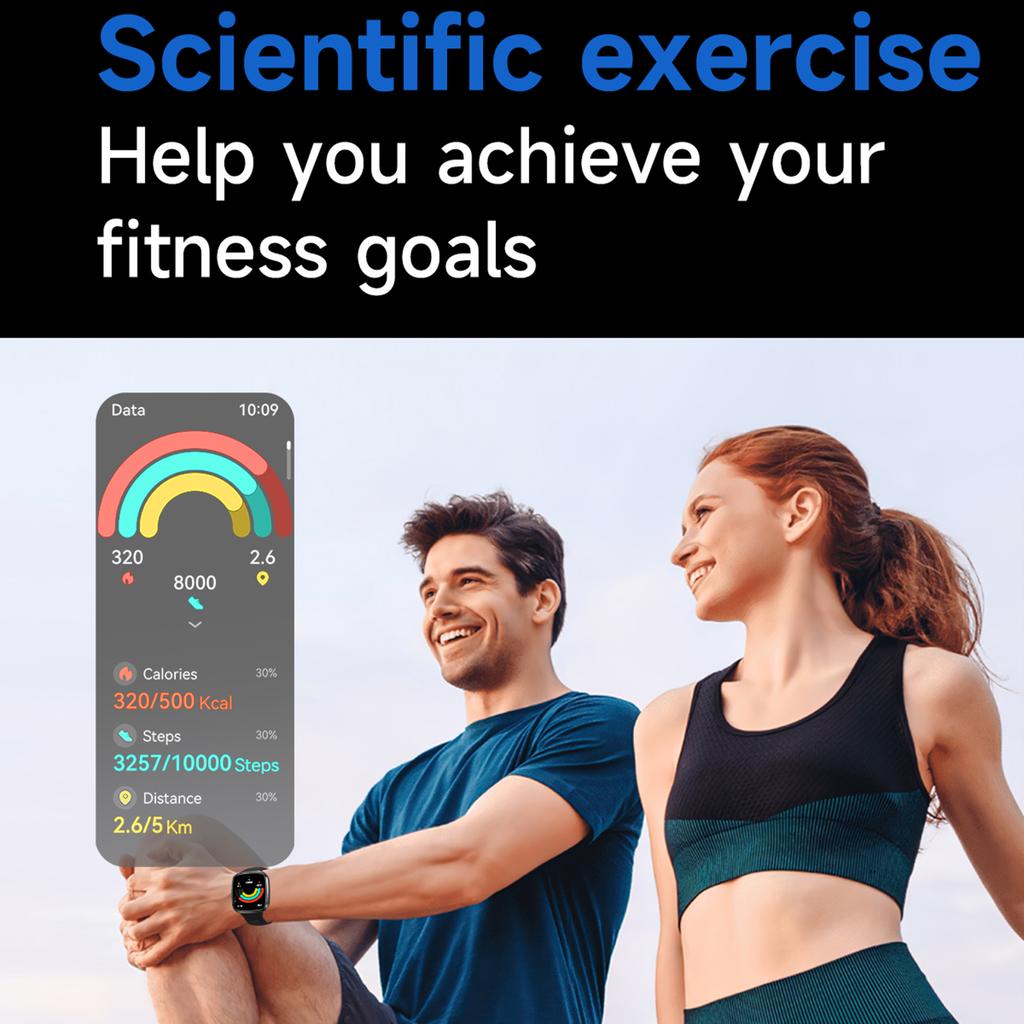 HT31 1,72-дюймовый IPS-экран Смарт-часы с функцией звонков по Bluetooth, монитор здоровья с УФ-фонариком