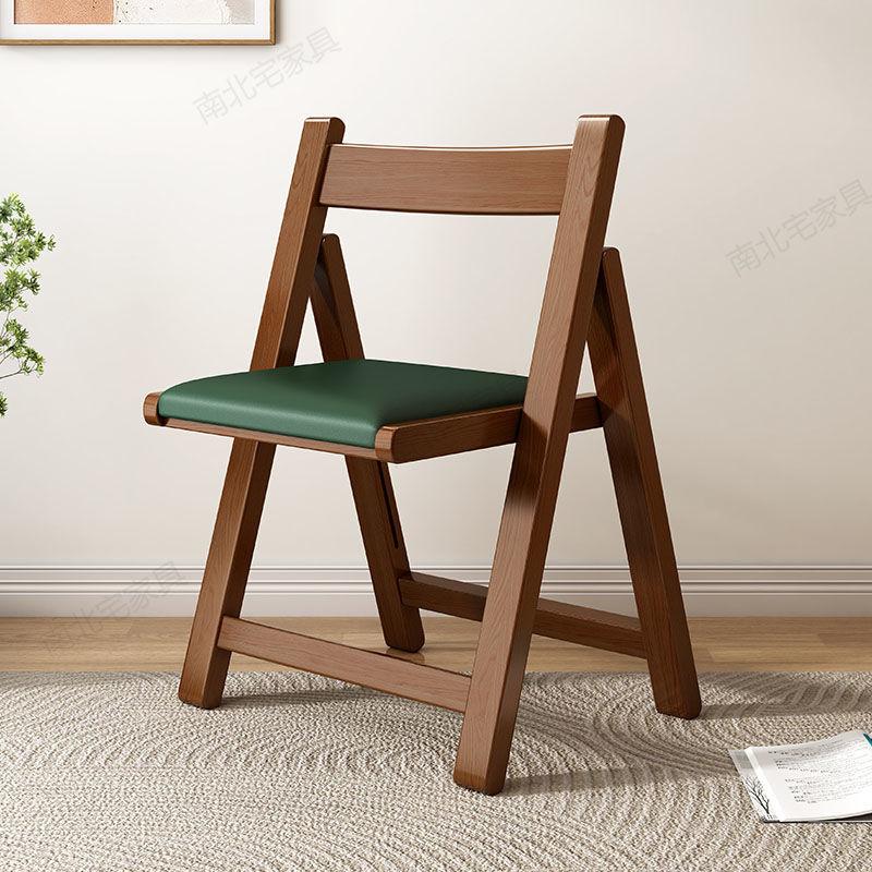 Складной стул из массива дерева - простой складной обеденный стул со спинкой, портативный для кухни, улицы и небольших помещений, мебель.