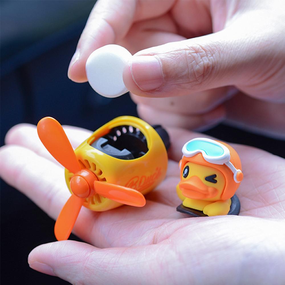 Автомобильный освежитель воздуха Duck Pilot Vent, диффузор для духов, вращающийся пропеллер, воздухозаборник, аромат, милый мультяшный декор, авто