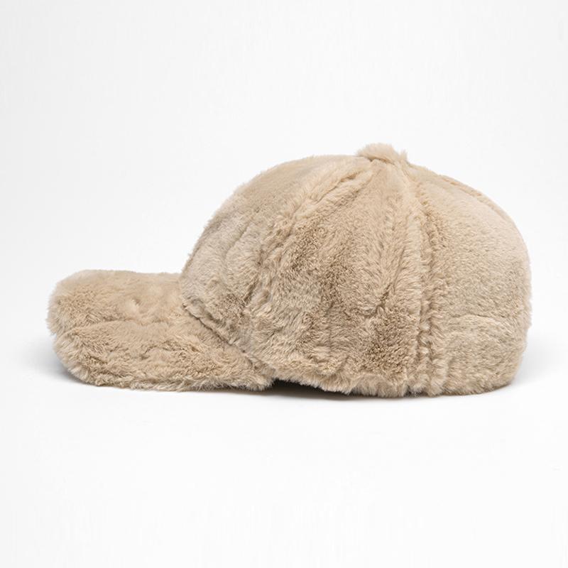 Бейсболка женская осенне-зимняя утепленная кепка для улицы из плотного бархата, однотонная плюшевая кепка