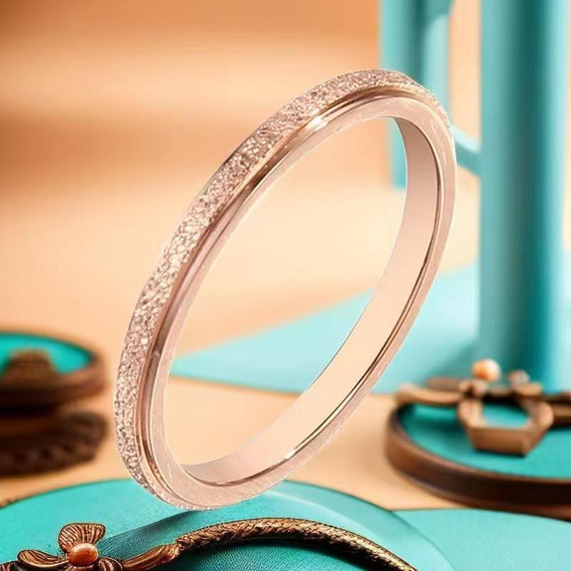 Женское простое модное матовое кольцо для пары из титановой стали