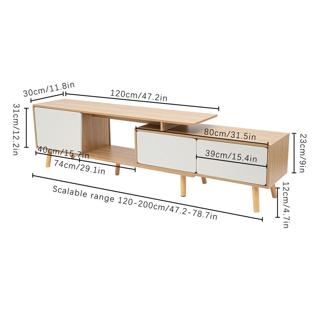 Тумба под телевизор, Современная с дверцами, Регулируемые полки Регулируемая длина Красивое украшение дома Храните медиа, Электронные продукты