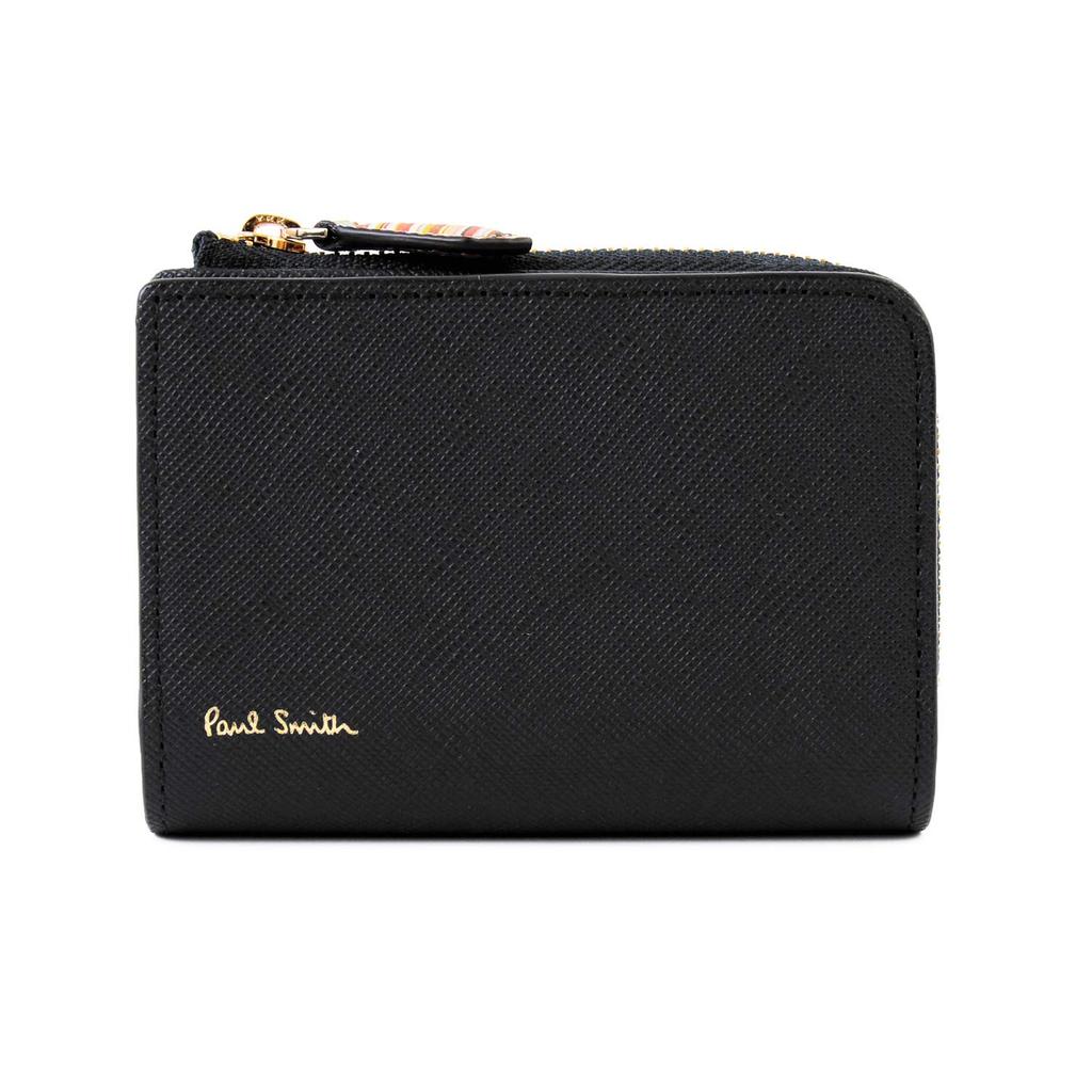 Paul Smith Zip Straw Grain Long Black Men's Wallet, 30PAP7856620, 990,