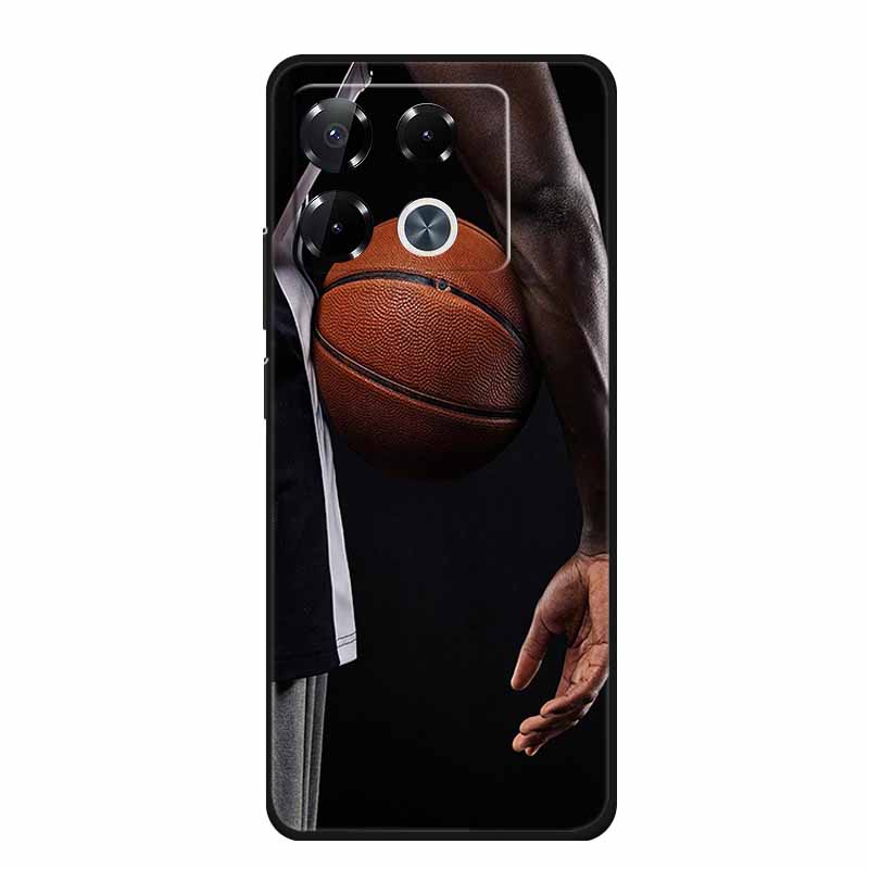 Чехол для Infinix Note 40 Pro Чехол Note40 Pro Plus Черный Силиконовый Мягкий Чехол Задняя Крышка Чехол для Infinix Note 40 Pro Plus