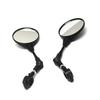 1 Pair Universal Motorcycle Scooter Aluminum Alloy Handlebar Collapsible Round Shape Rearview Side Mirror Base Modified