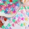 High Quality Beads Acrylic Loose Beads Heart Shape DIY 300Pcs Necklace Bracelet Charms For Jewelry Making 8.5*9mm Earrings