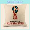 Хлопковая наволочка с эмблемой для 32 команд-участниц чемпионата мира по футболу для дома, бара, лаунжа