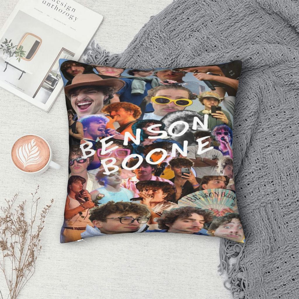 Подушки с принтом Benson Boone Music Tour, наволочки, чехлы для подушек, теплое сиденье, декоративные, квадратные, разных размеров