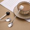 Cartoon Ceramic Spoon Ceramic Black And White Cat Spoon Ice Cream Spoon Stainless Steel Coffee Spoon