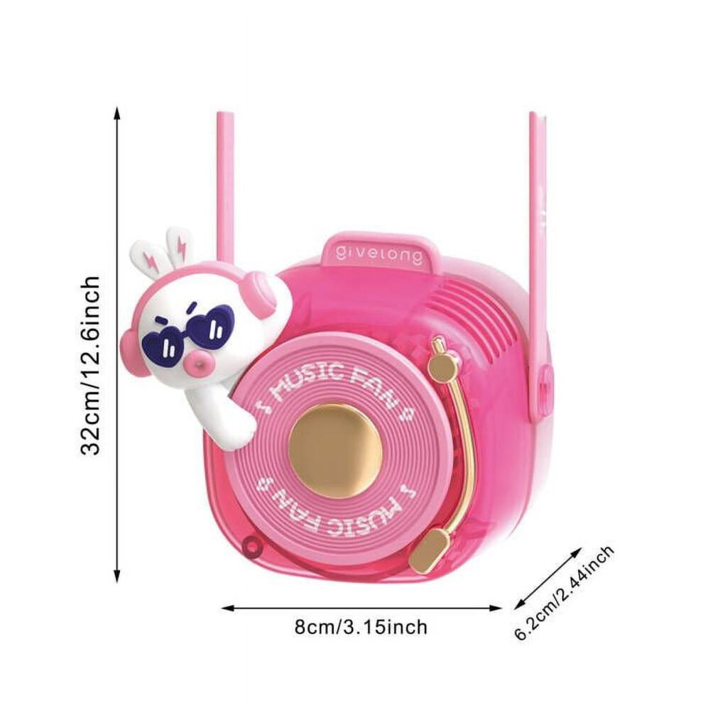Portable Handheld Fan Mini Hanging with Adjustable Lanyard, USB Rechargeable, 3 Wind Speeds, Quiet Personal Fan for Kids, Women, Outdoor, Home,