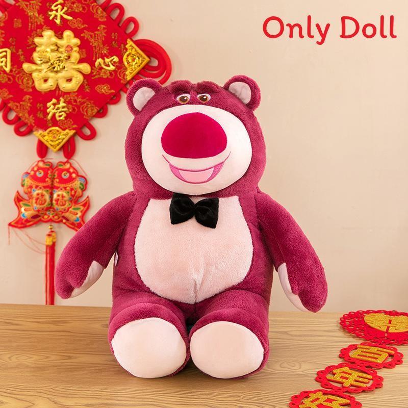 Lotso Tie Bow Veil Bear Plush Toy Cute Cartoon Couple Holiday Girl Gift Doll