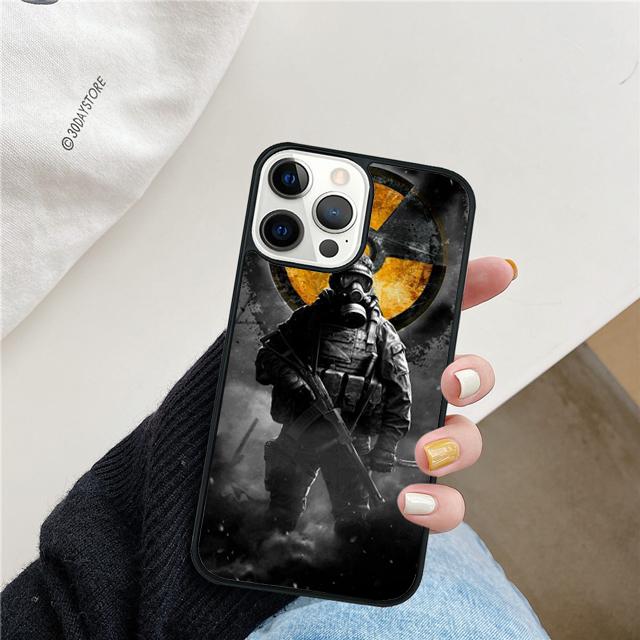 Предупреждающий знак радиации Чехол для телефона Для iPhone 17 Air 15 16 14 13 12 Pro Max 11 Pro Max Plus Coque Shell