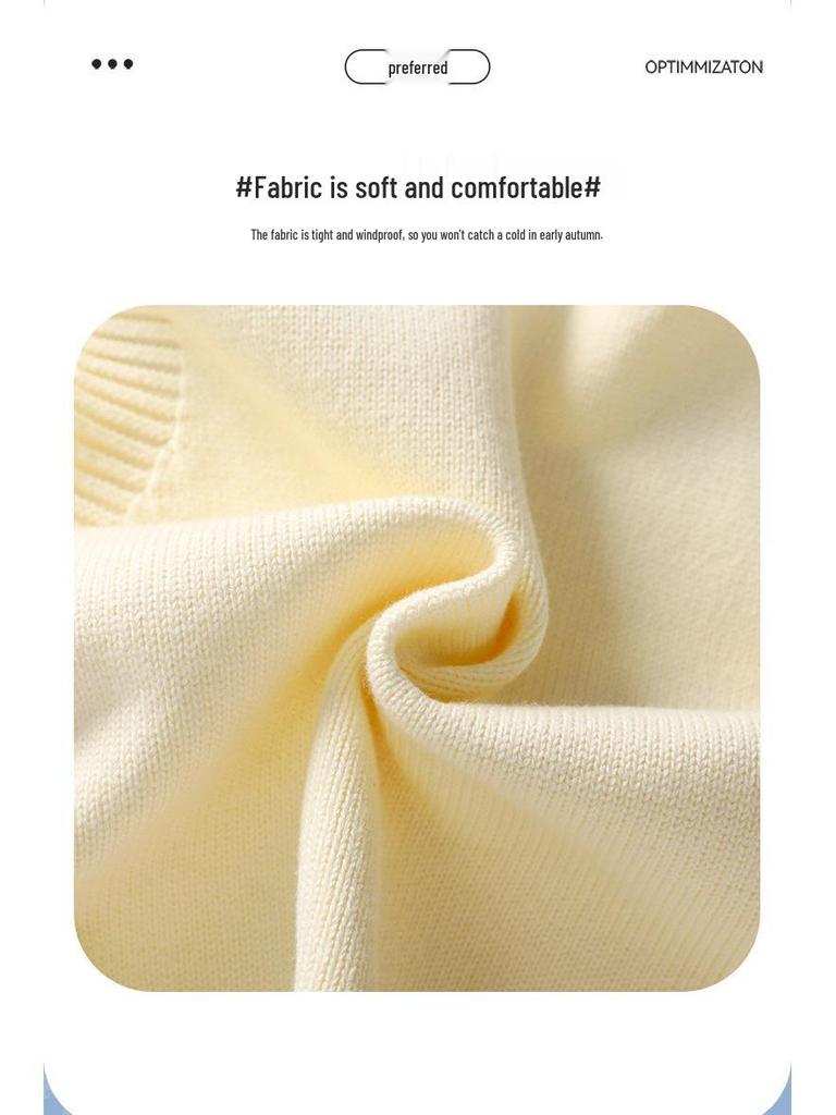 Детский осенне-зимний вязаный кардиган-жилет с щенком - Унисекс, без рукавов, однотонный, хлопковый свитер-шаль