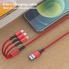 2.4A Макс. 3 в 1 USB-кабель для быстрой зарядки Lightning-кабель для iPhone Type C Кабель для зарядки мобильного телефона для Xiaomi Samsung USB Micro