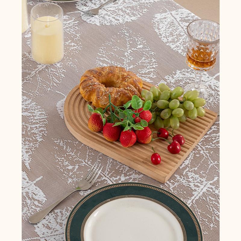 Lace Rectangular Dining Table Cloth Tea Table Towels Dustproof Cloth for Household Desks Used for Wedding Birthday Party Decorat Taplak Meja Cutwork