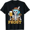 Футболка Prost Skeleton Баварский Октоберфест Пиво Немецкий Хэллоуин