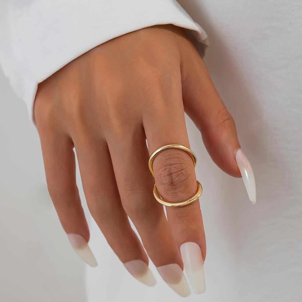 Ingemark 6 Styles Unique Large Petal Flower Twisted Wave Rings for Women Vintage Geometric Adjustable Ring Jewelry Steampunk Men