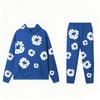 Streetwear Hoodie Set Women Kapok Print Loose Fit Long Sleeve Casual Outfit