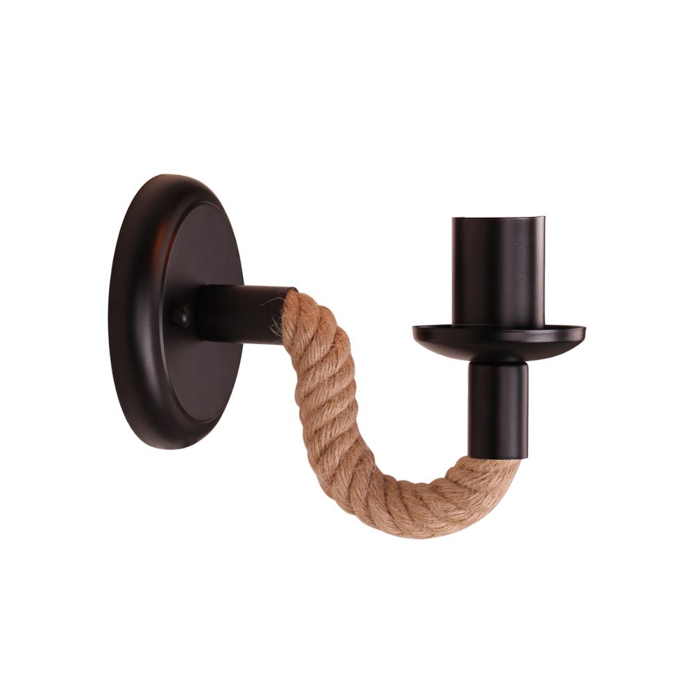 Винтажные настенные бра для фермерского дома, освещение, деревенский промышленный настенный светильник, настенные светильники из пеньковой веревки для дома, бара, крыльца