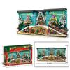 Christmas Bookends Building Blocks 3260 PCS DIY Christmas Tree Elk Book Nook Blocks Set with LED Light Gift for Adults 6+ Kids
