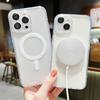 Роскошный прозрачный акриловый чехол Magsafe для iPhone 15 14 13 12 11 Pro Max Plus, магнитный чехол для беспроводной зарядки с защитой объектива