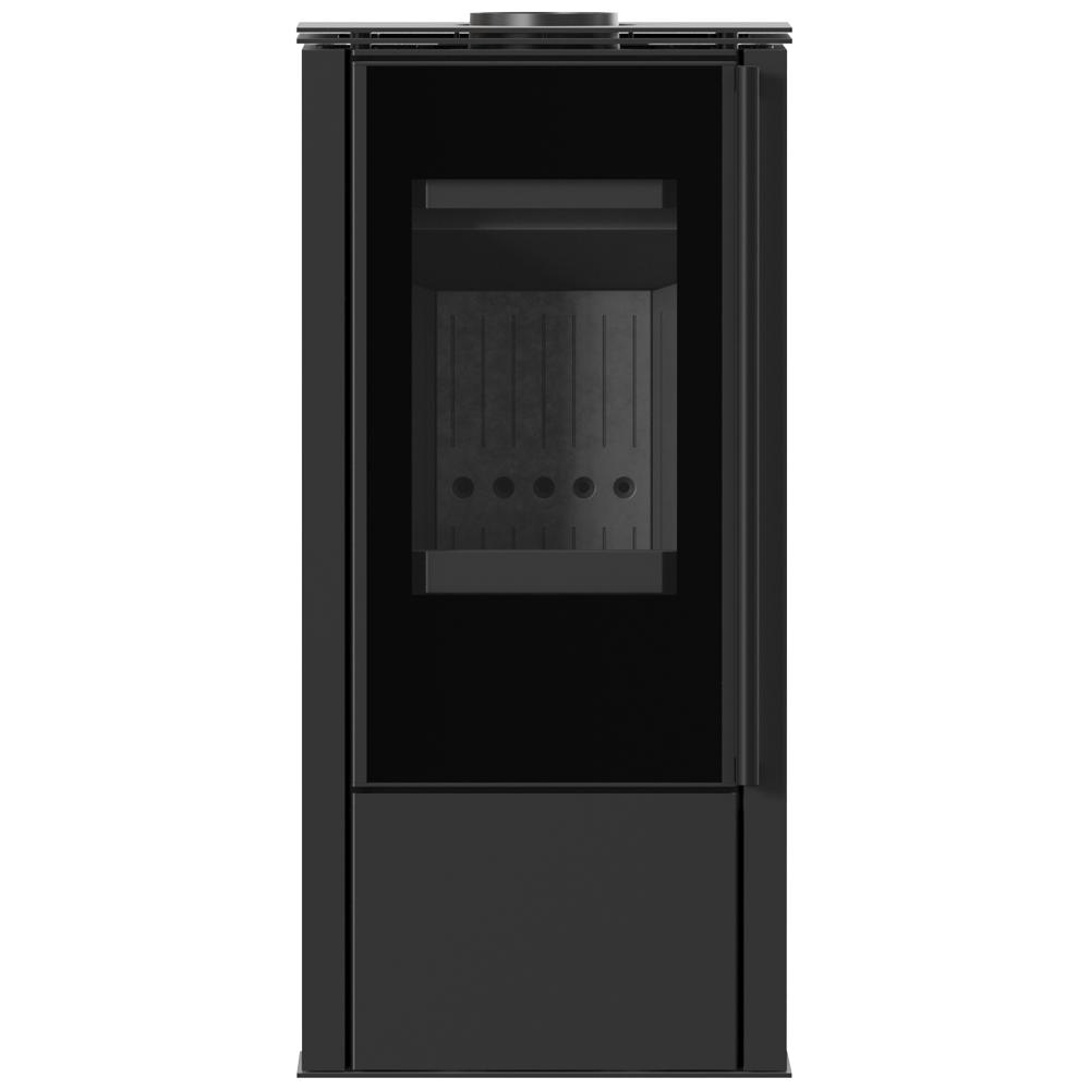 Wood burning steel stove KRATKI HATI Ø 150 5,5 kW black thermotec