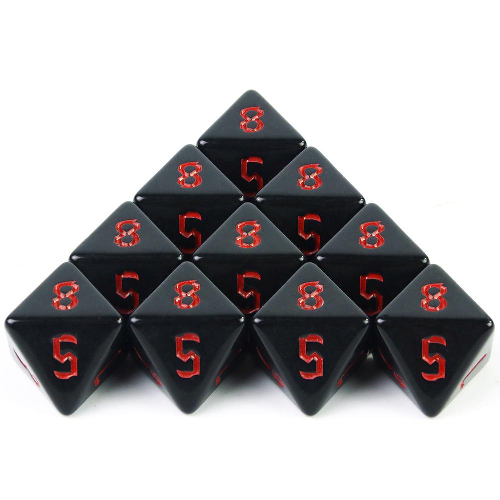 Набор игральных костей DND 10 шт. Многогранные игральные кости D8 для ролевых игр DND Dados Rpg Magic Gathering, настольных ролевых игр