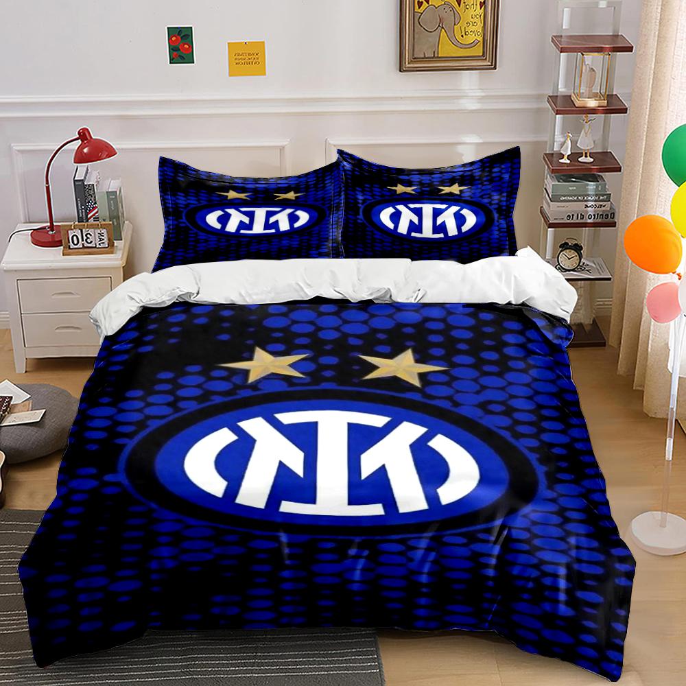 Inter Milan Logo Bedding Set Bedding set (1 duvet cover, 2 pillowcases, duvet not included)