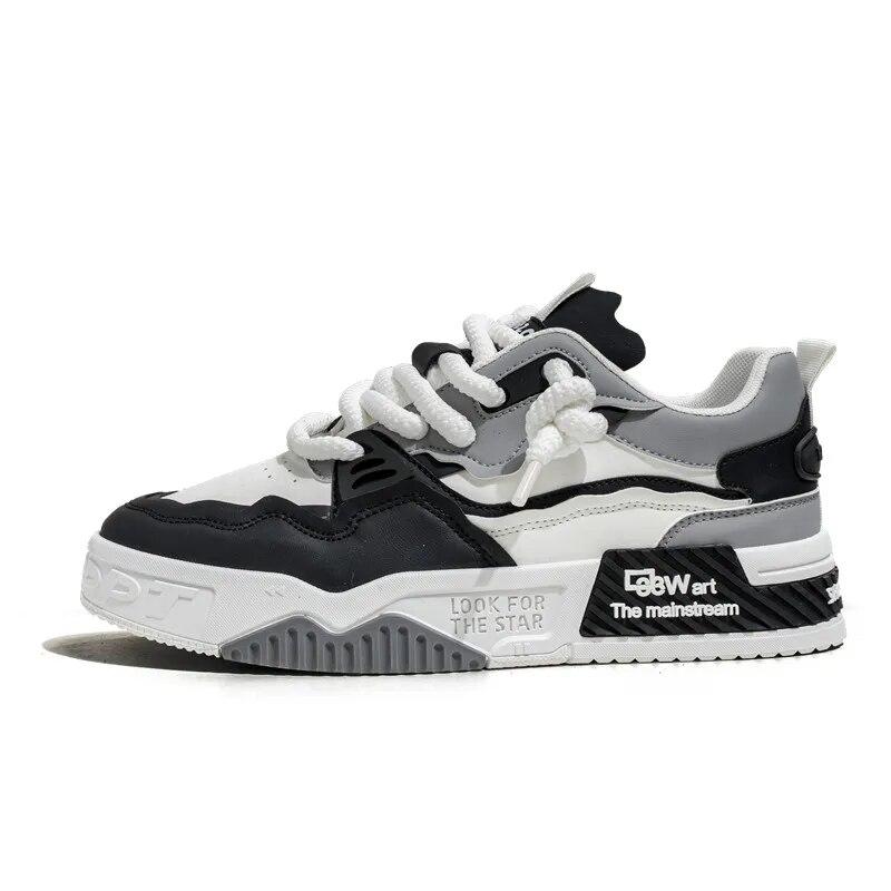 Мужские модные кеды для скейтбординга, удобные нескользящие повседневные кроссовки на шнуровке для мужских занятий на открытом воздухе