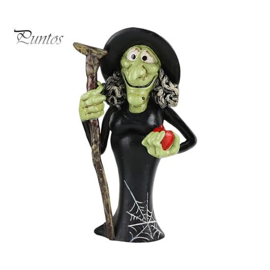 Украшения на Хэллоуин из смолы, черная кошка, тыква, ведьма, призрак, миниатюрные фигурки, украшения для дома и улицы, патио, сада