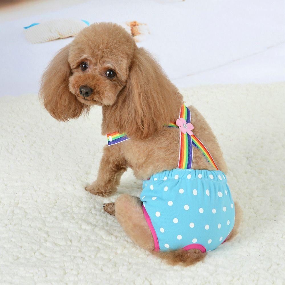 XS~XL Dog Physiological Pants Polyester Dog Menstrual Pants Breathable Puppy Underwear Briefs Dog