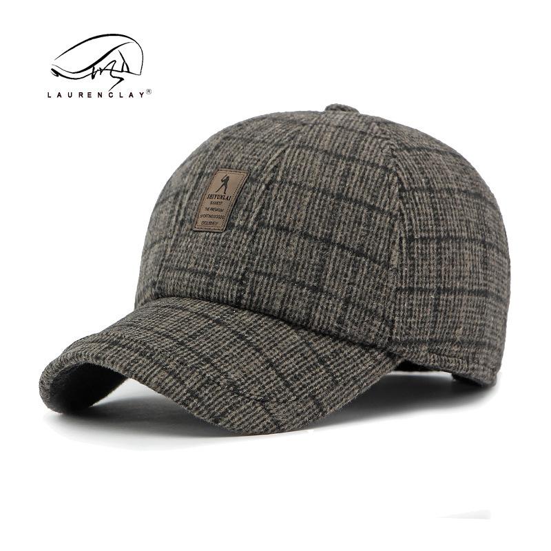 Fully sealed autumn and winter warm hat men's woolen baseball cap in the elderly outdoor warm ear cap