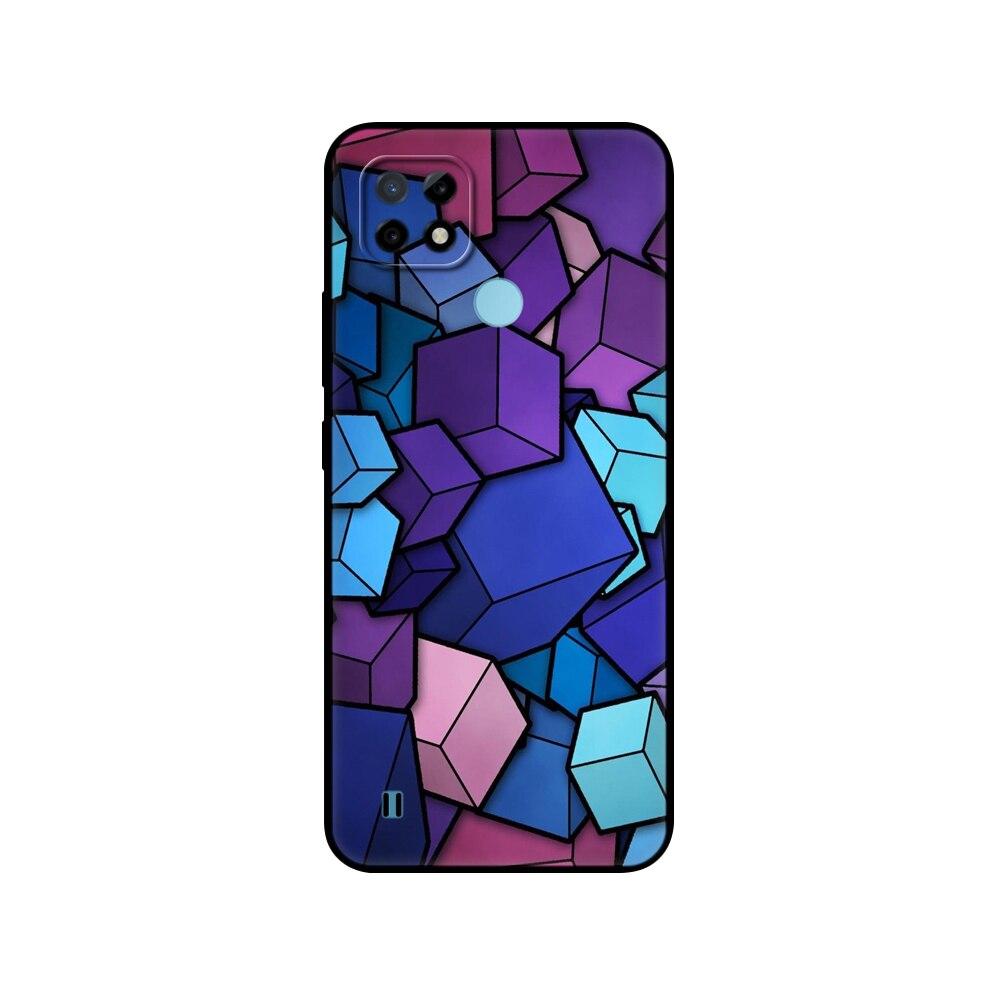 Силиконовый чехол для Realme C21 для OPPO RealmeC21 C 21, чехлы для телефонов 6,5 дюйма; Funda RMX3201 Bumper Capa Etui Мягкий черный чехол из ТПУ