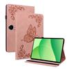 For OnePlus Pad Lite/Oppo Pad SE Case Butterfly Flower Imprint PU Leather Tablet Cover with Card Slots