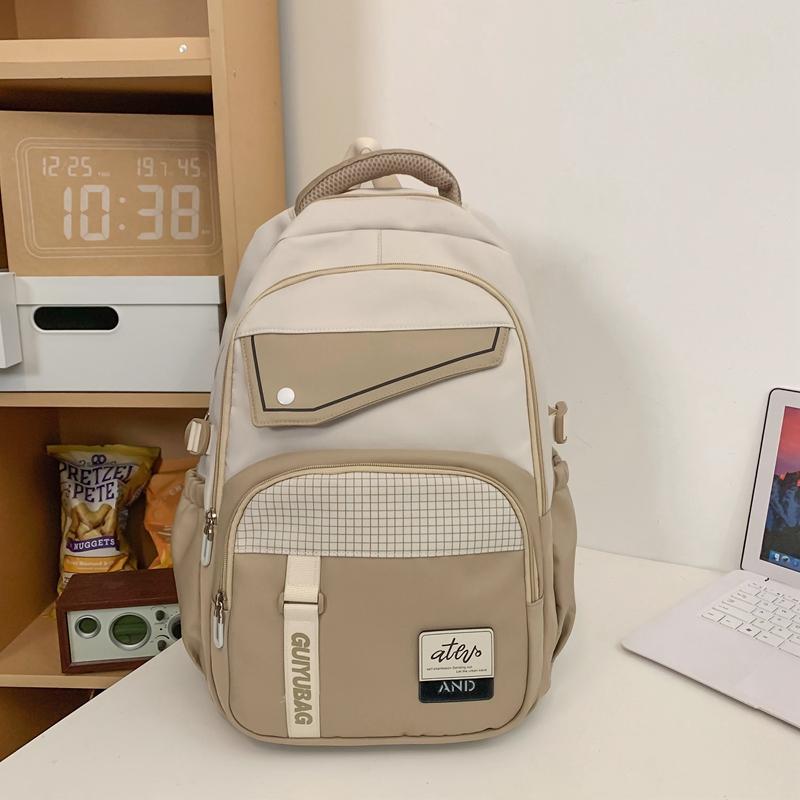 Цветной блок школьный рюкзак для школьников большой емкости рюкзак для пар женский рюкзак мужской дорожный рюкзак