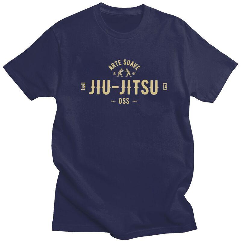 Футболка Бразильское джиу-джитсу Arte Suave Oss BJJ Футболки для мужчин 100% хлопок Подарок на День отца Футболки Модная футболка