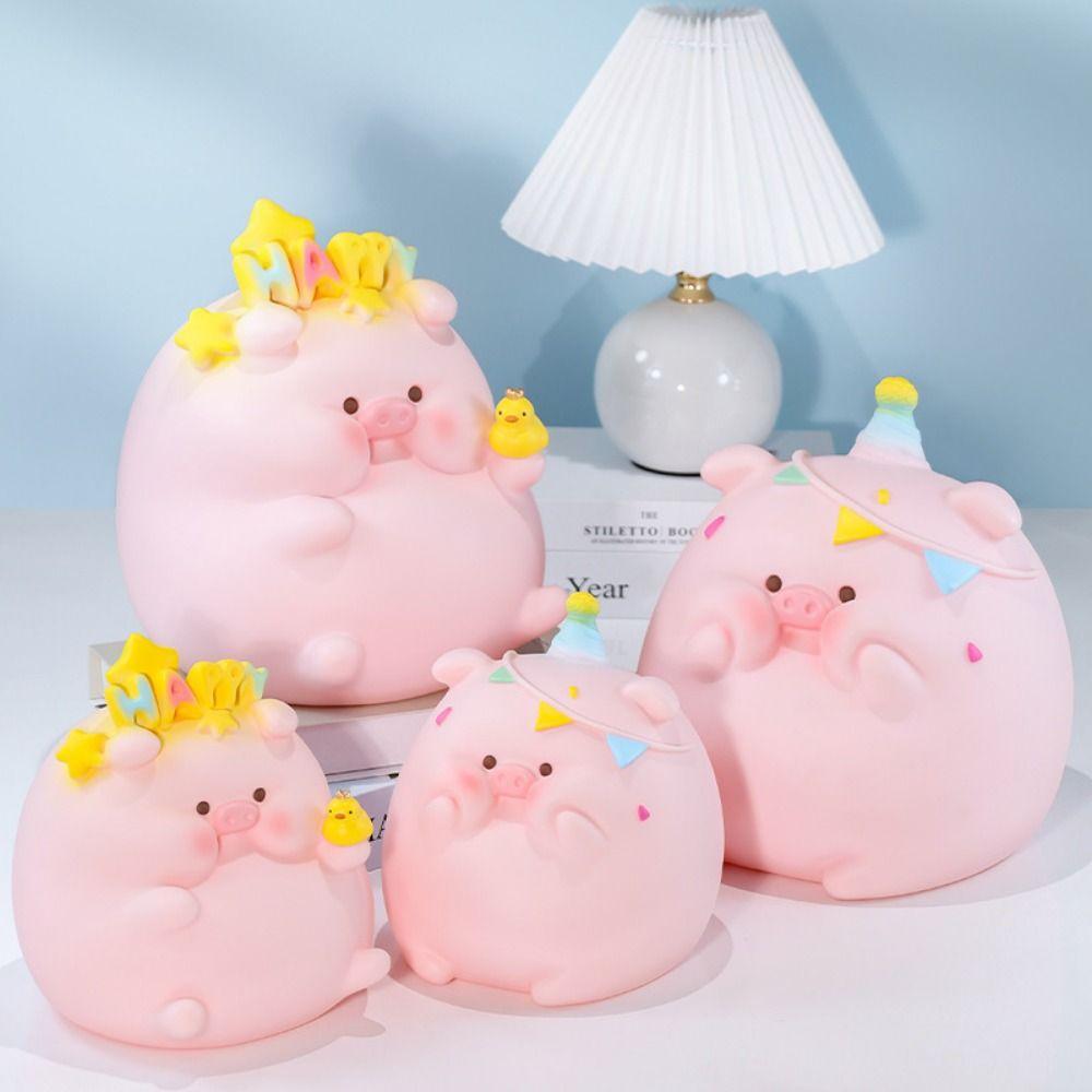 Vinyl Savings Jar Pig Money Boxes Desktop Ornaments Piggy Coin Bank  Children/Kids