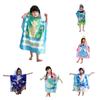 Hooded Robes Kids Bath Towel Super Absorbent Beach Shawl Boy Girl Swim Cartoon