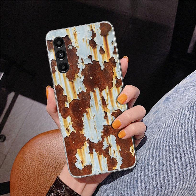Винтажный индустриальный стиль Ржавый узор Чехол для телефона Для Samsung Galaxy A17 A16 A15 A14 A13 A57 A56 A55 A54 A53 A37 A36 A35 A34 A33